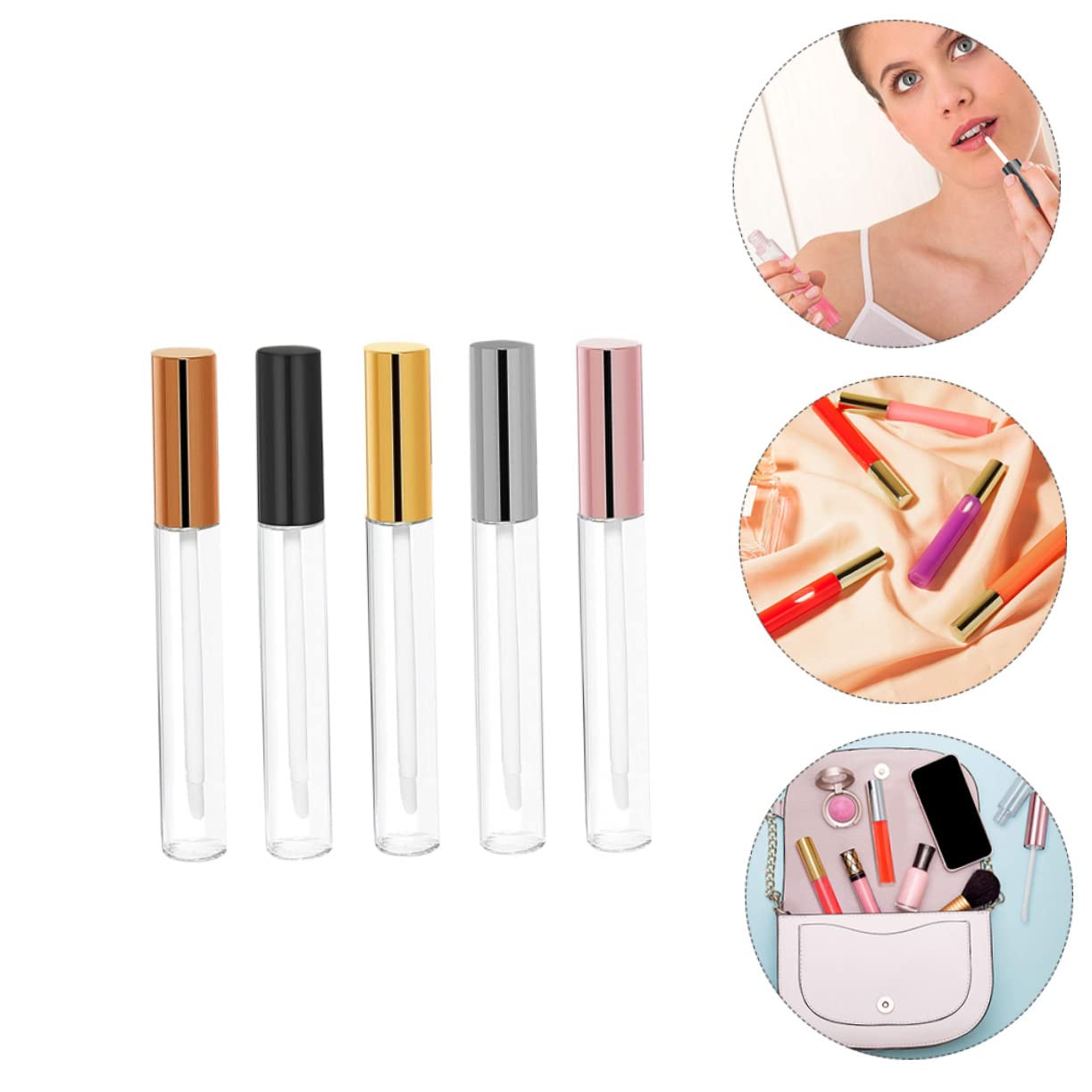 Tubo Lucidalabbra 10ml Abs 30 Pezzi, Flacone Ricaricabile | Viaggio e Diy, Leggero e Facile da Usare, Formato Compatto per Boccette
