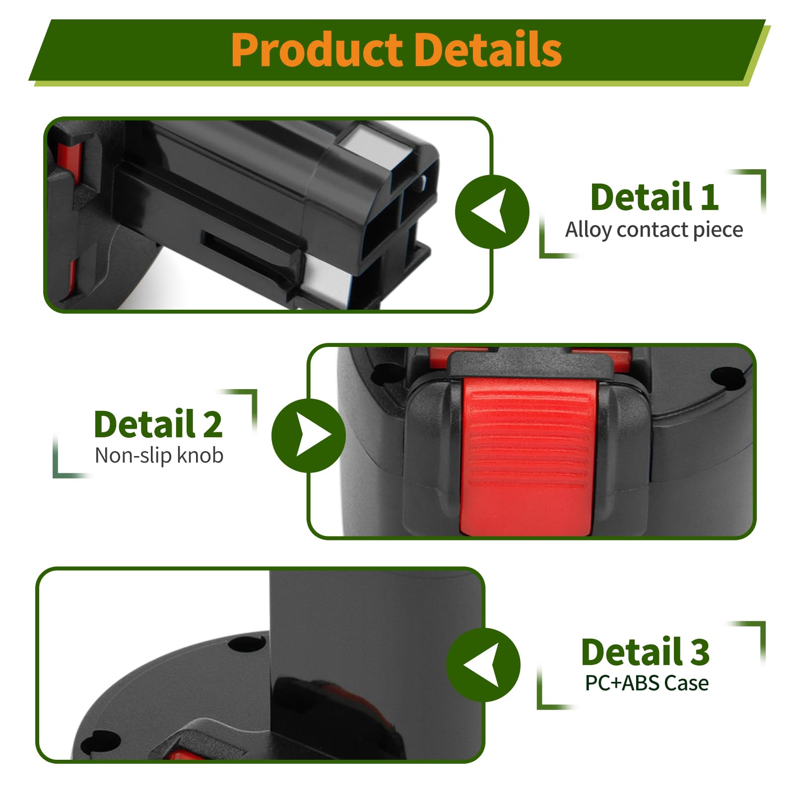 (2 Unidades) 4800 mAh de Repuesto para Bosch 9.6V BAT048 PSR 960 BAT100 BAT119 BPT1041 2607335272 2607335461 GSR 9.6VE-2 GSR 9.6-2 23609 32609-RT Batería de Repuesto NI-MH para batería Bosch