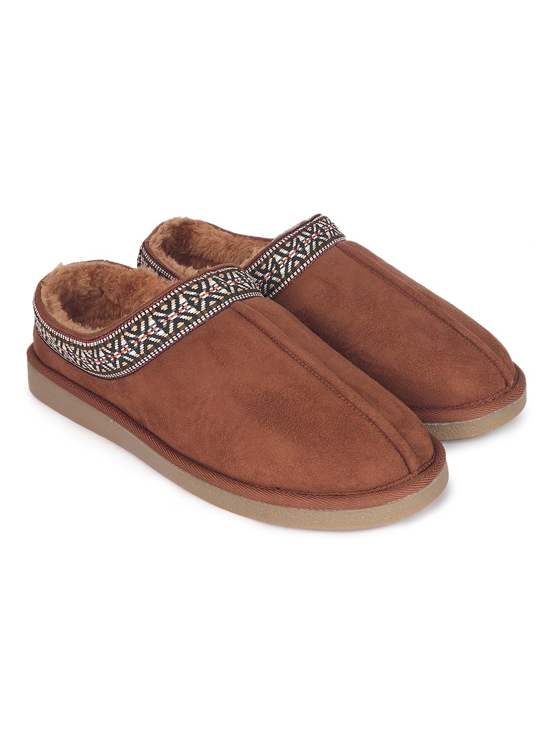 Women's Mule Slipper with Aztec-Style Trim-image-24