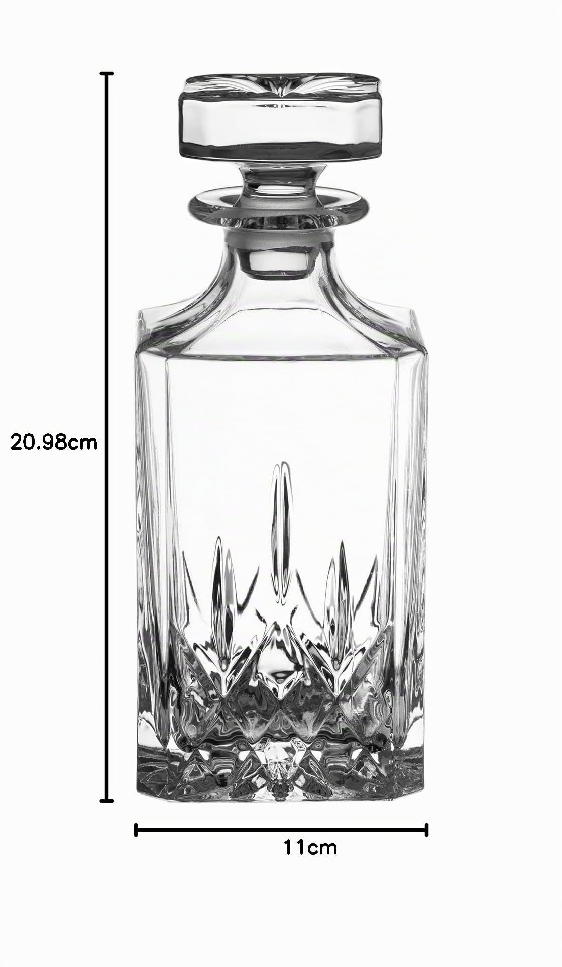 DIAMANTE Carafe à décanter à whisky Collection Dorchester en cristal 750 ml Coffret cadeau