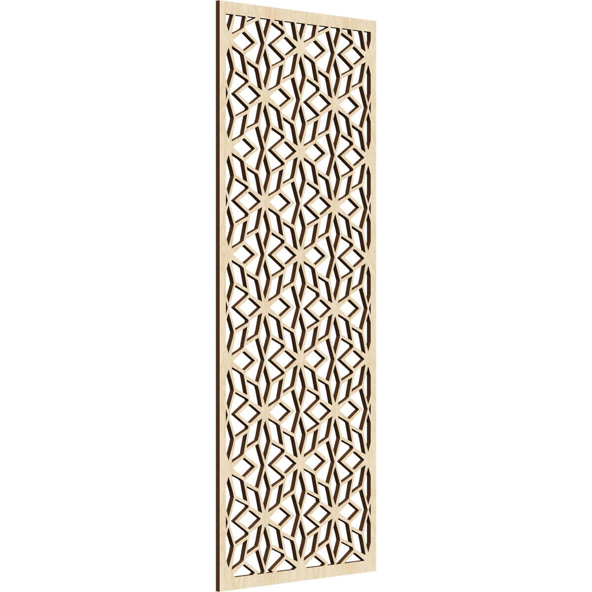 21 3/8"W x 54 3/8"H x 3/8"T Lake Decorative Fretwork Wood Wall Panels, Birch