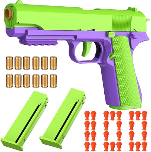 Dreamplay Pistola de juguete de expulsión de conchas, juguete automático de acción de tracción para niños regalos