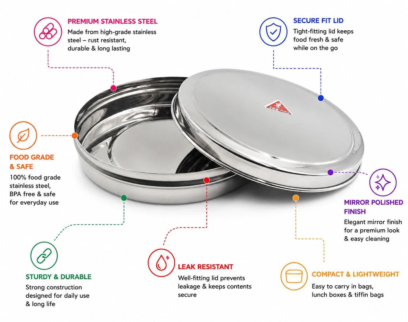 Stainless Steel Food Container - JEE ALTO 800ml -3