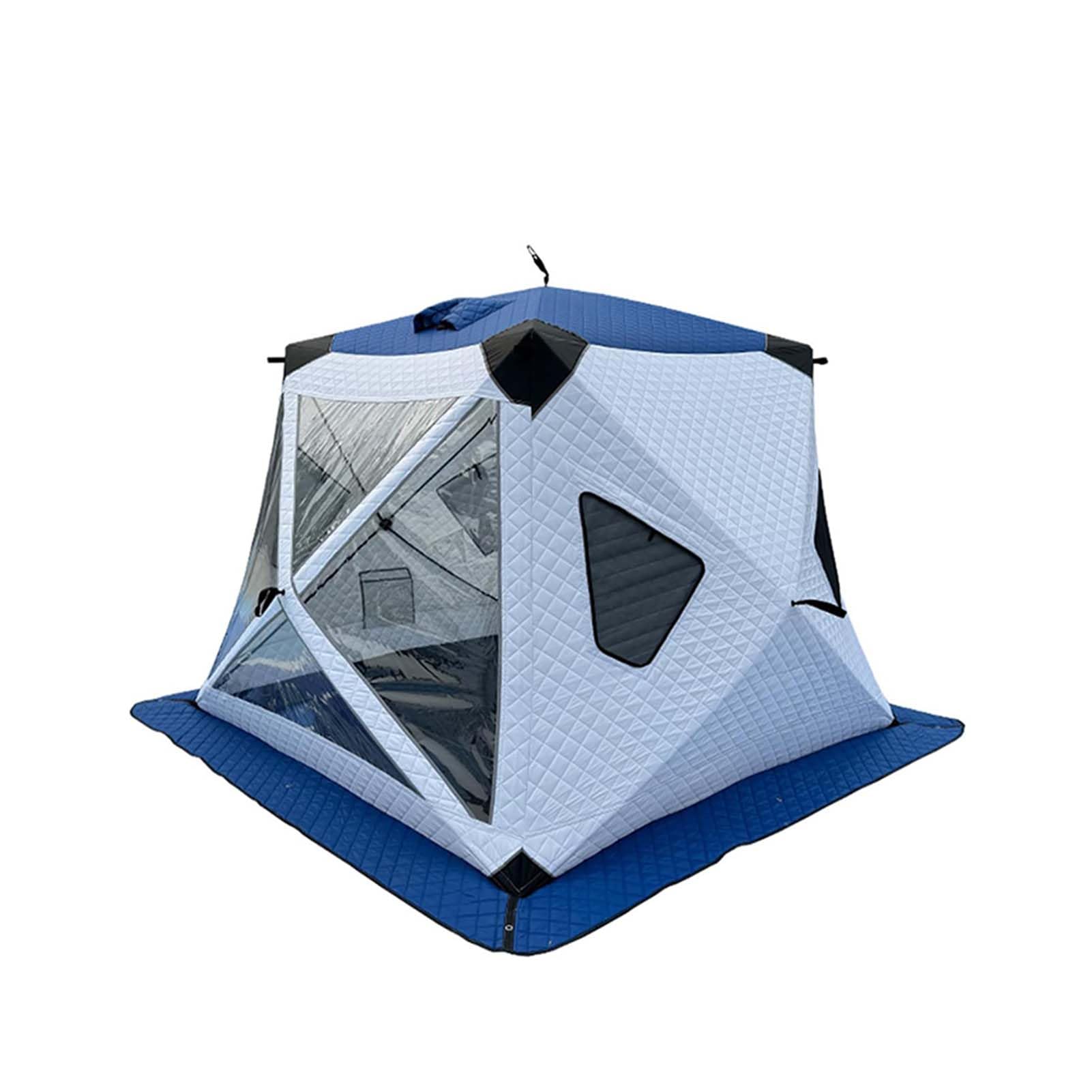 Riparo pop-up portatile per pesca sul ghiaccio con hub termico, design antivento e borsa per il trasporto per tutte le stagioni