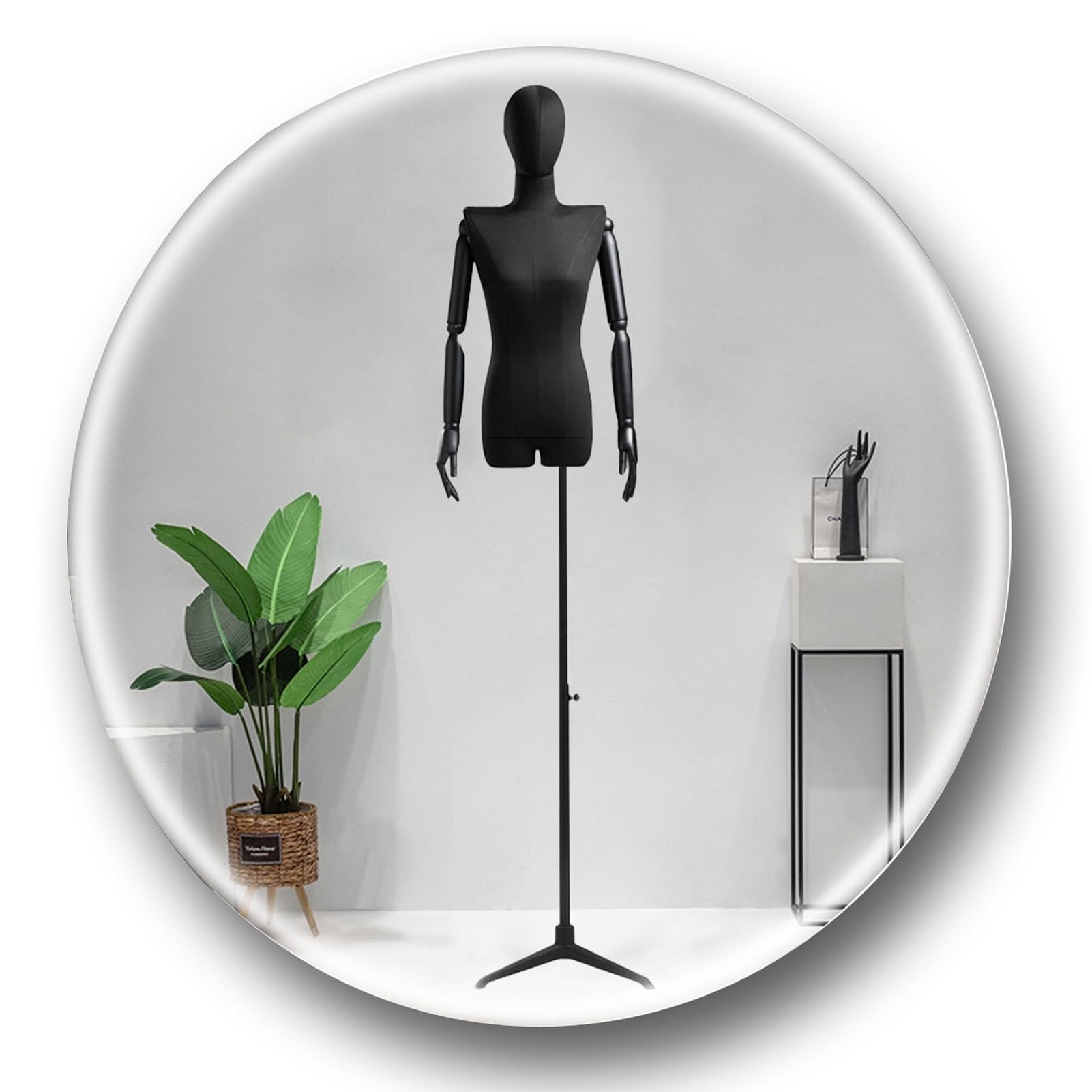 Amazon.co.jp: 女性ファッションモデル、 ブラックリネン マネキン