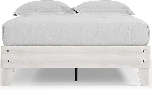 Miniatura 10 de Signature Design by Ashley - Base de cama con plataforma de granja casual Shawburn, tamaño matrimonial, cal desgastada Encalar,Gris (rustic