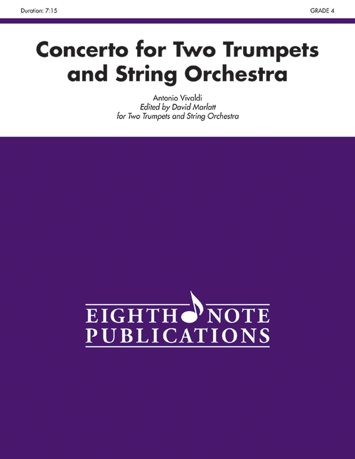 Concerto: For Two Trumpets and String Orchestra, Grade 4 (Eighth Note Publications)
