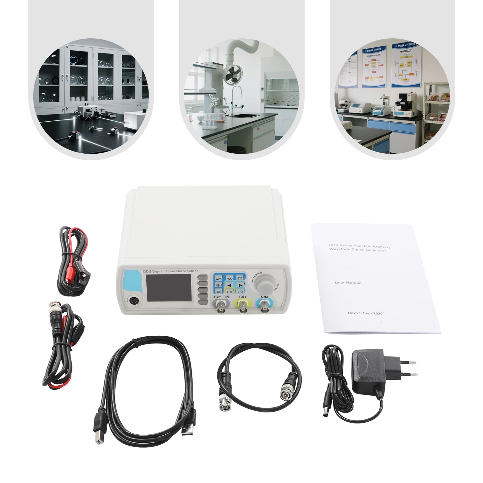 Funktionsgenerator Signalgenerator Wellenformgenerator DDSGenerator Frequenzgenerator Messgerät Laborgerät ideal für Elektroniklabore bis 15 MHz dualer Kanal 14 Bit Auflösung