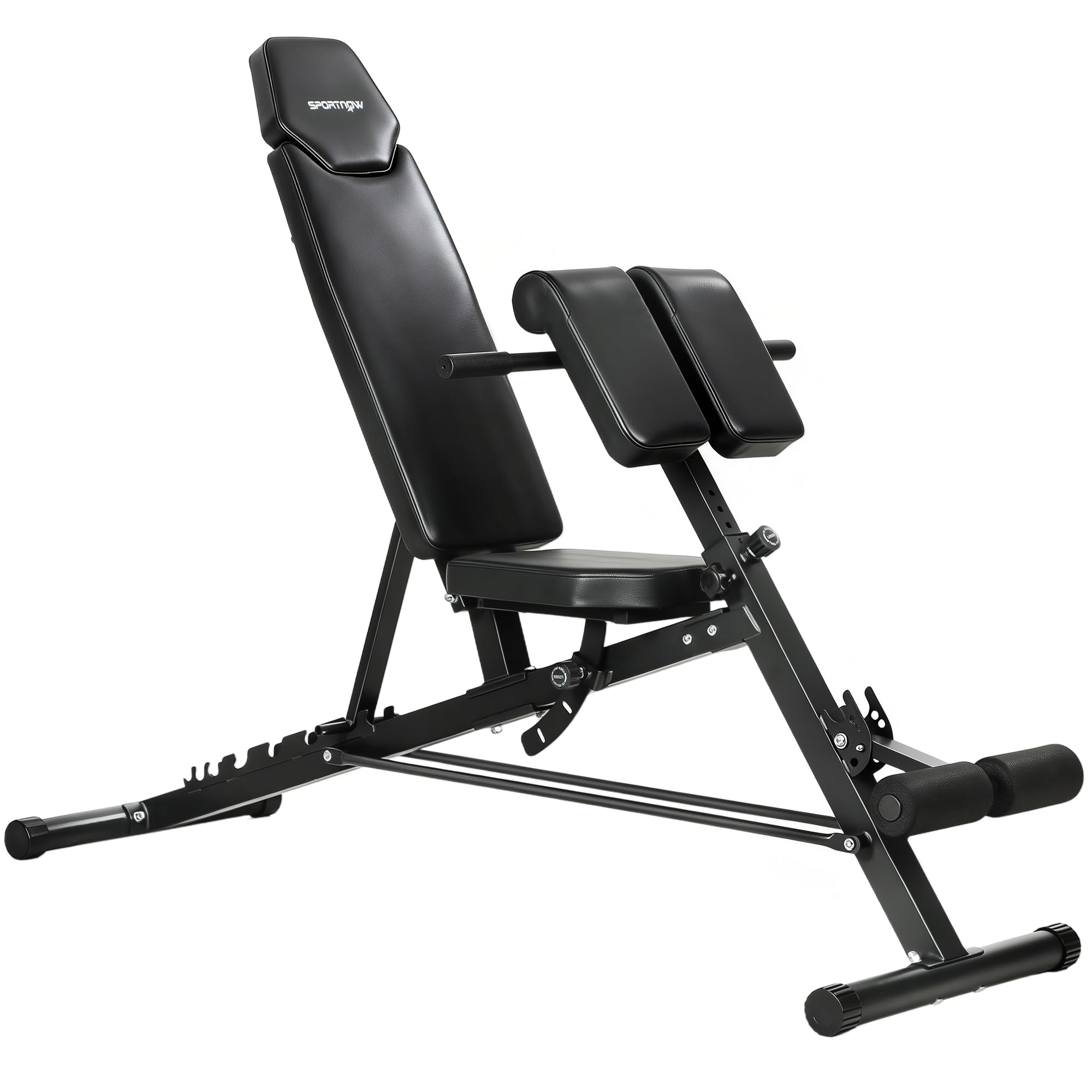 SPORTNOW Panca pesi regolabile 4-in-1 con estensione per gambe