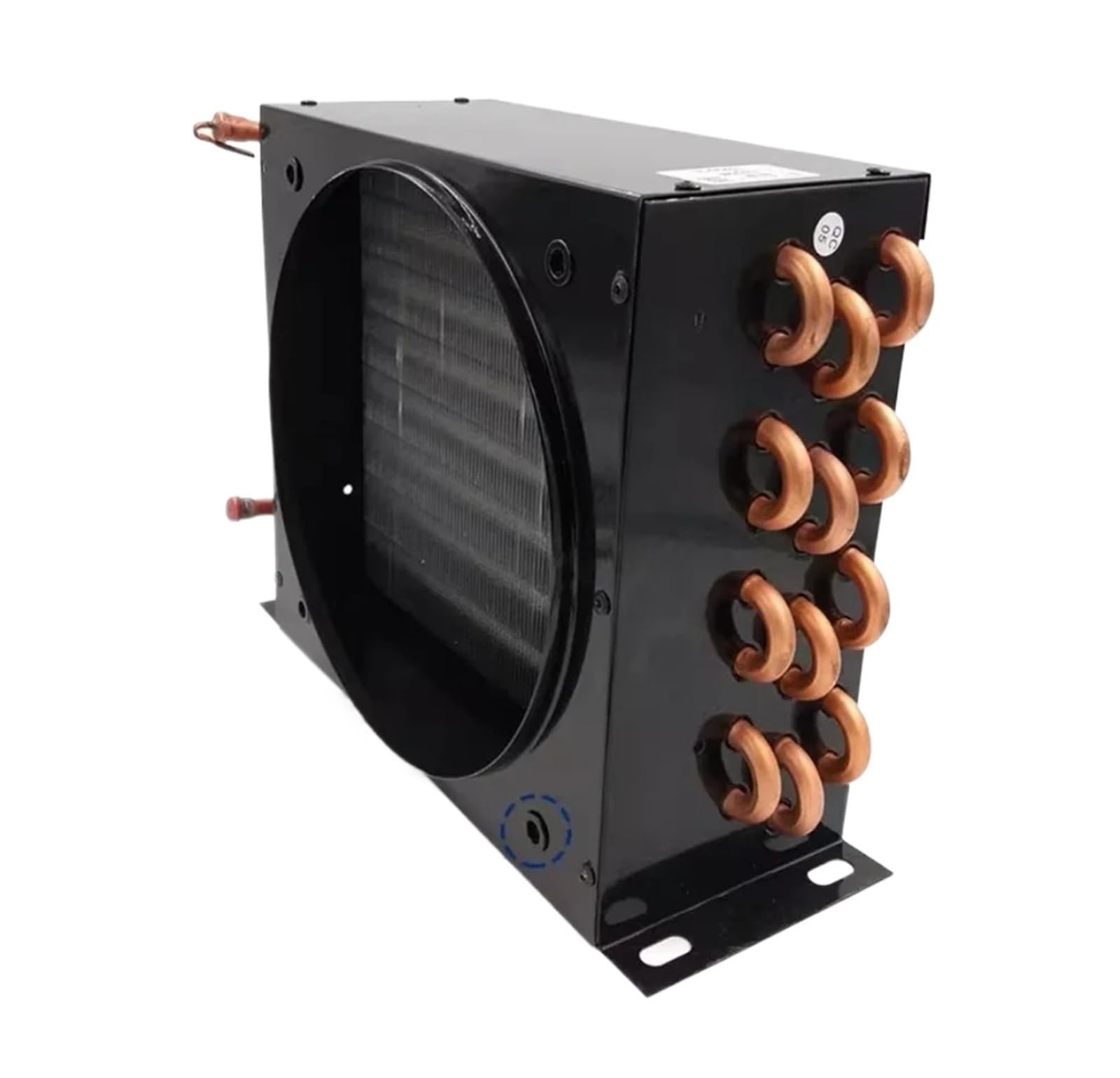 Condensatore for frigorifero con congelatore con ventola in tubo di rame