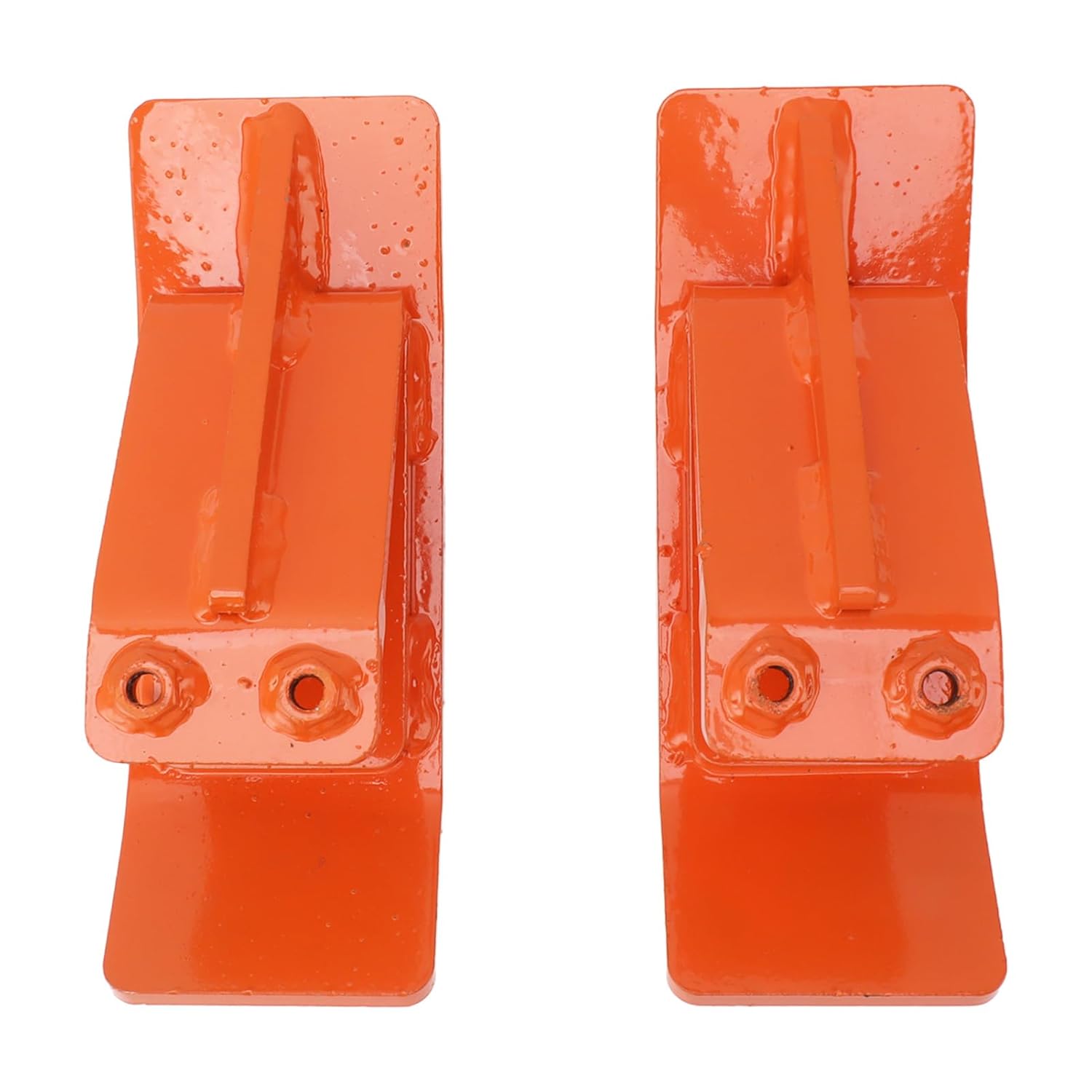 Steel Tractor Bucket Protector for Snow and Debris Removal - Curved Ski Protector for Farm and Parking Lot - Double Locking Nuts