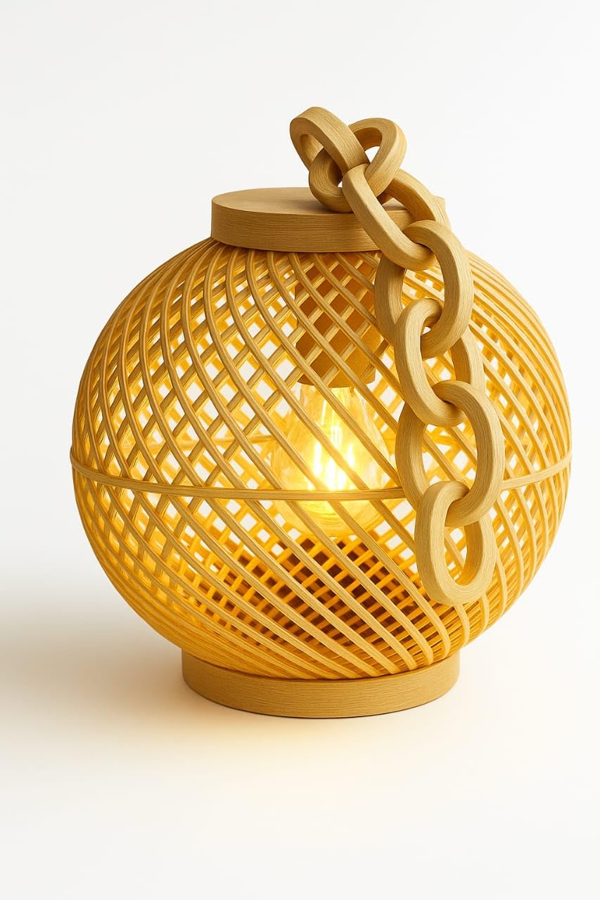 light hanging shade for decoration home and restaurant. Bamboo Ceiling Light Shade – Eco-Friendly Pendant Lamp Cover – Sustainable Lighting Solution for Modern Homes-image-1