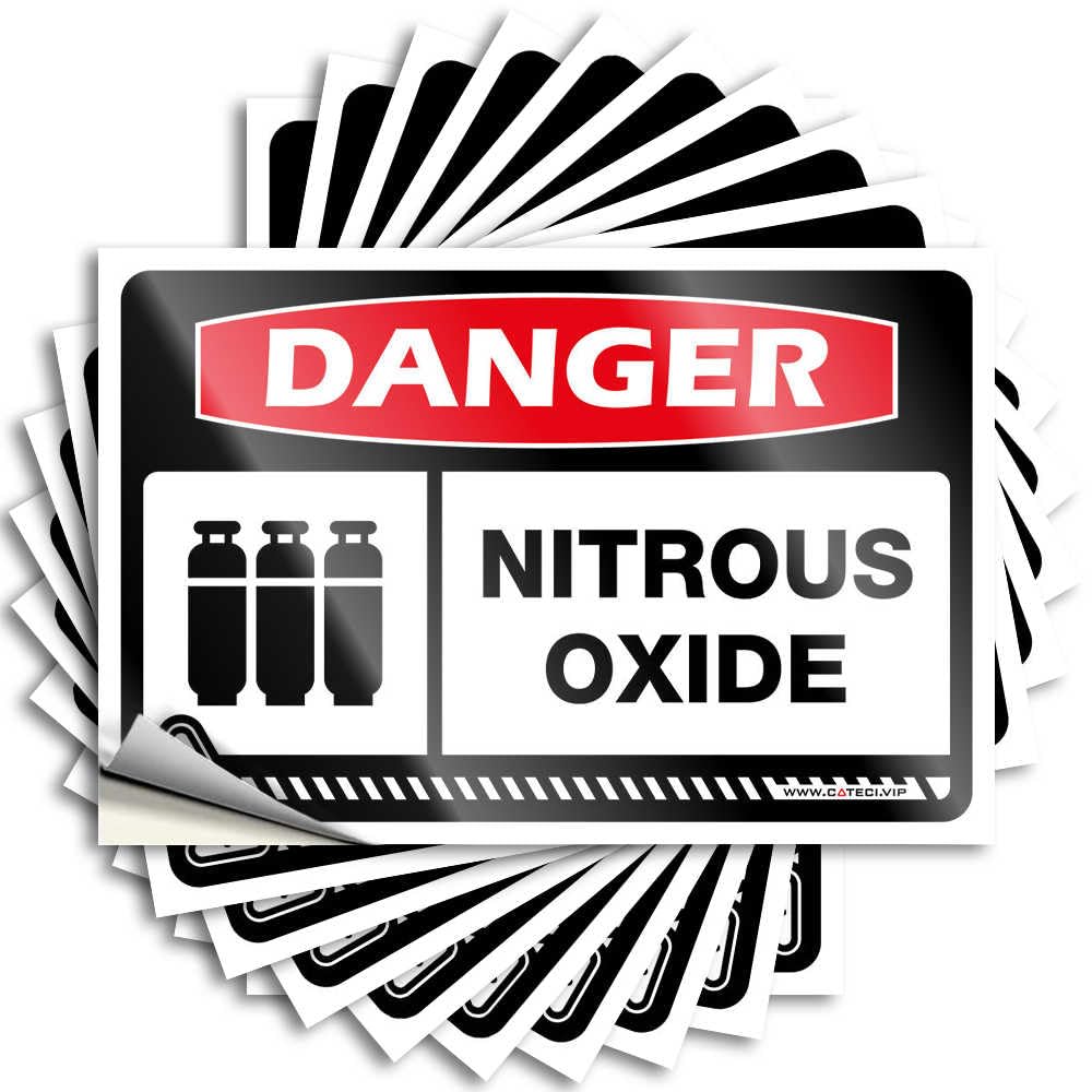 Outdoor Camping Accessories, Saying Funny Water Quote Stickers, Punk No Residue Decals for Luggage | Boss Party Favor Custom Danger Nitrous Oxide(8X12CM)