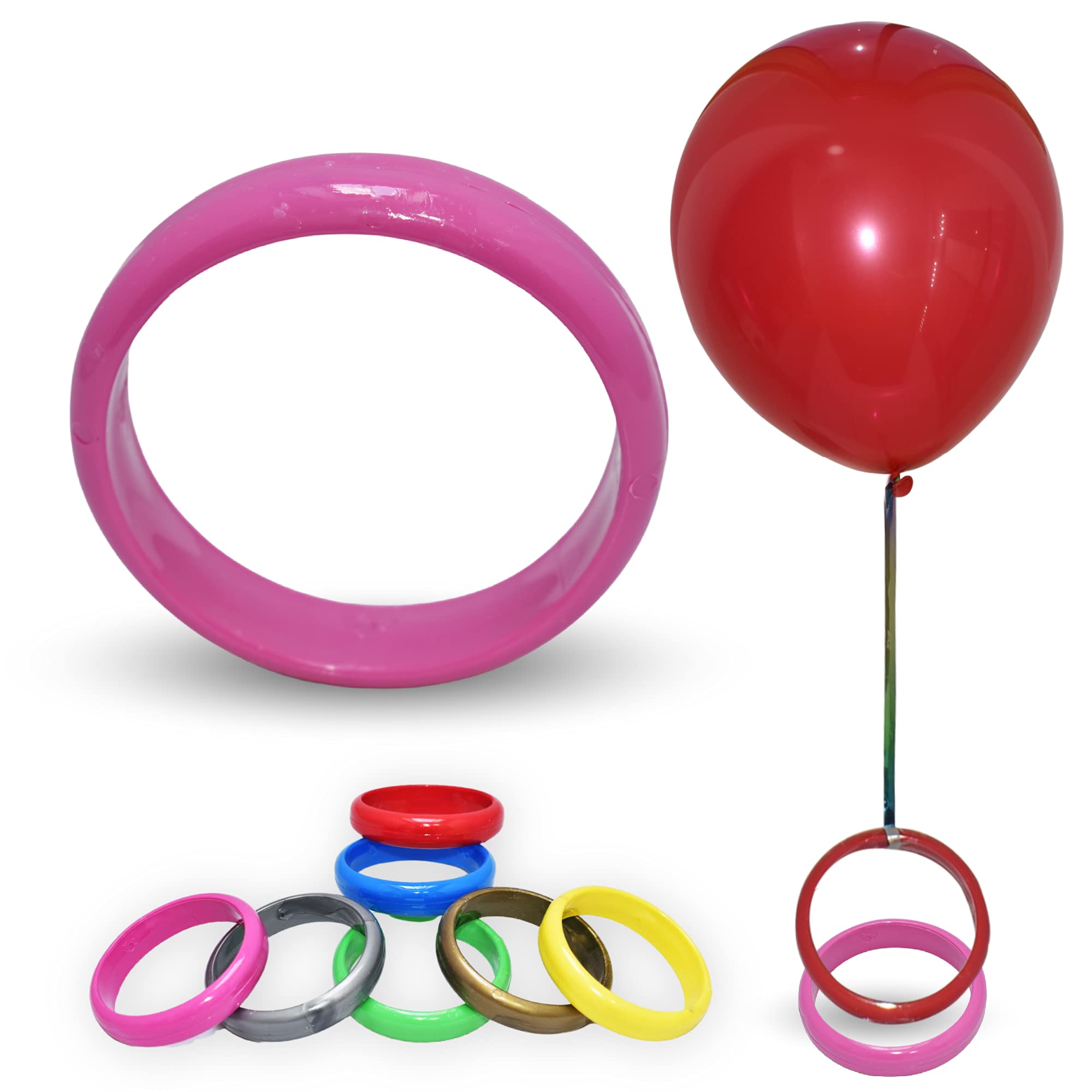 Pannu Design Bangle Shape Weights For Helium Balloons. Packs of 5 10 20 and 30 Multi Colour Weights For Birthday Party Decoration Baby Shower and Anniversary.