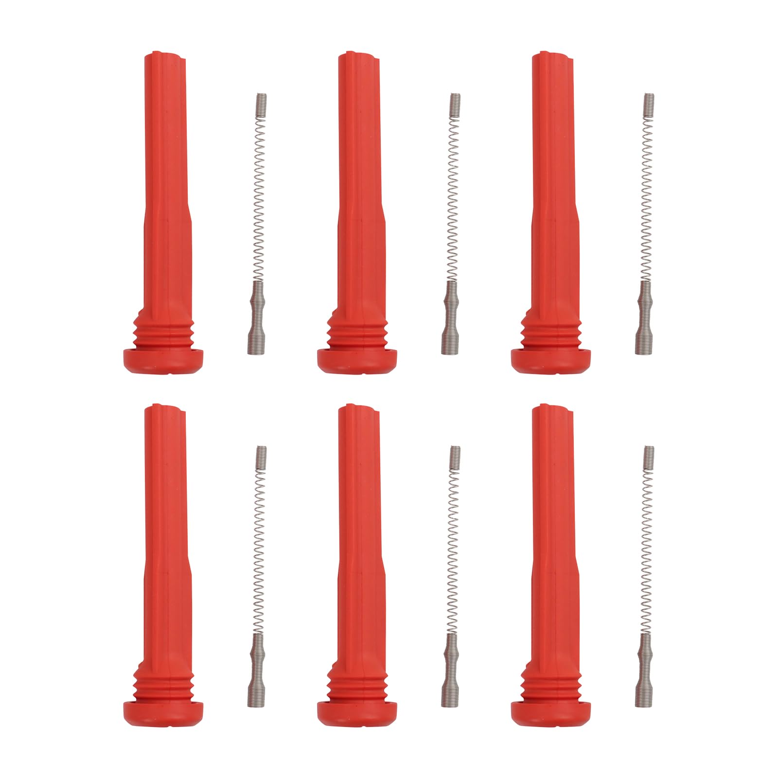 TRQ Performance Performance Ignition Coil Boot Set Red Compatible with 2018-2022 Ford Expedition 2017-2023 F-150 Lincoln Navigator