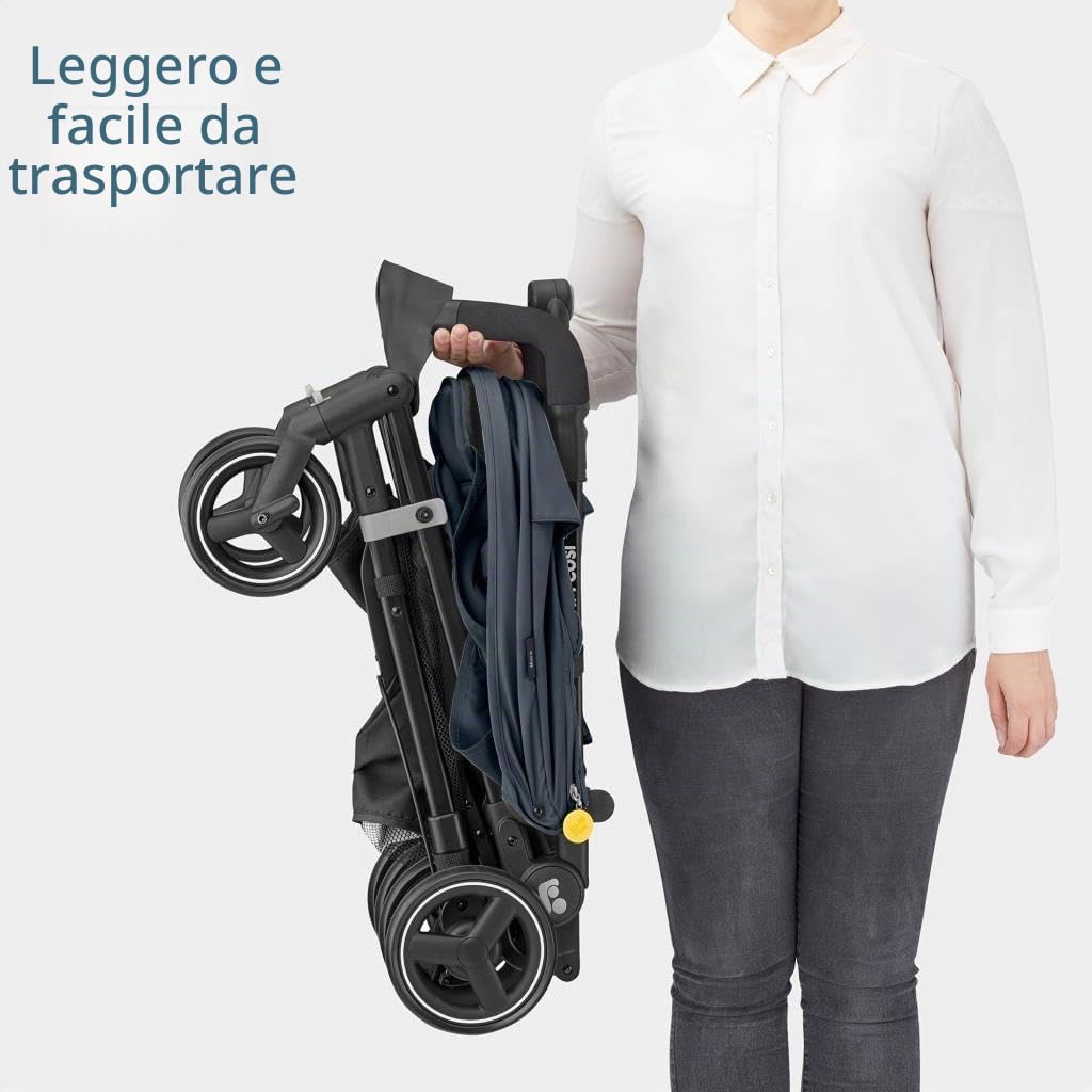 Maxi-Cosi Mara Passeggino Leggero e Compatto, Reclinabile Fino Alla Posizione Nanna, Richiudibile con Una Mano, Seduta Spaziosa e Comoda, Omologato Fino a 22 kg, Brave Graphite