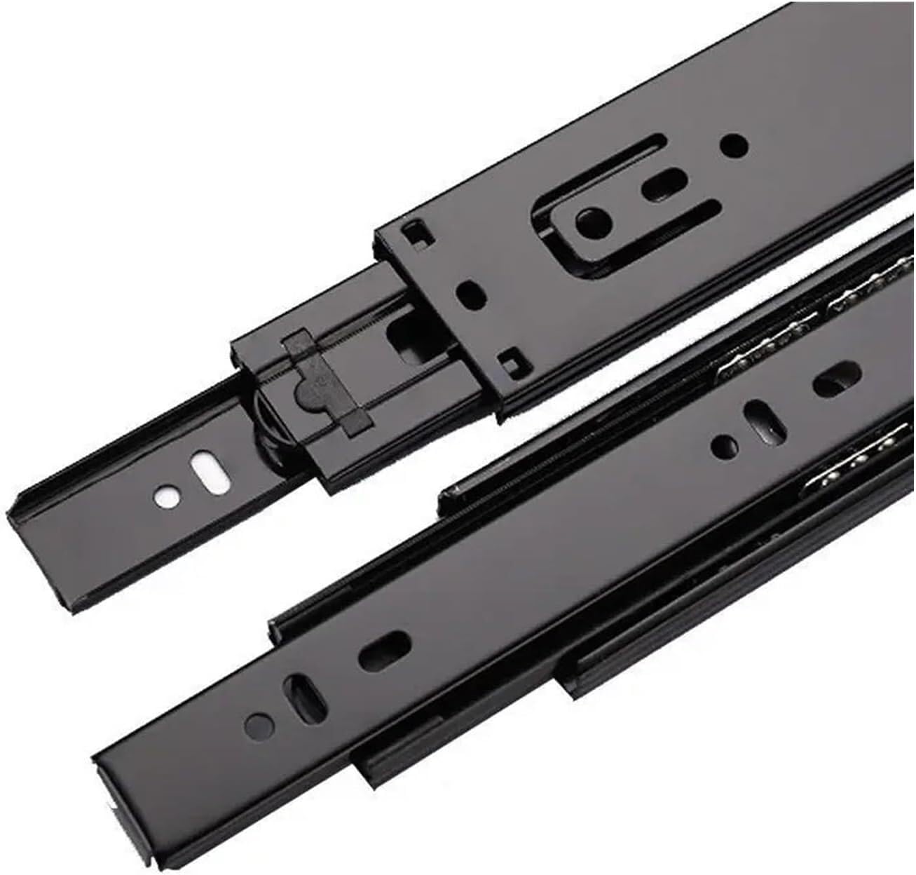 Correderas para cajones de acero inoxidable pulido, rieles de alta gama con freno, 15cm