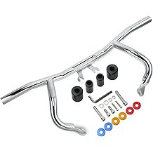 Engine Guard Flat Out Crash Bar for 2014-2025 Harley Touring Street Glide Road Glide Road King Electra Glide/Ultra Limited (Chrome)