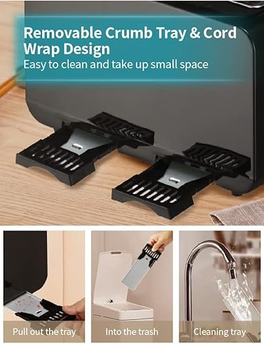 Gevi Toaster 4 Slice,Led Display Touchscreen Bagel Toaster With Dual Control Panels Of Bagel/Reheat/Defrost/Cancel/Toasting One Slice/Longer Function,6 Shade Setting #TOP7