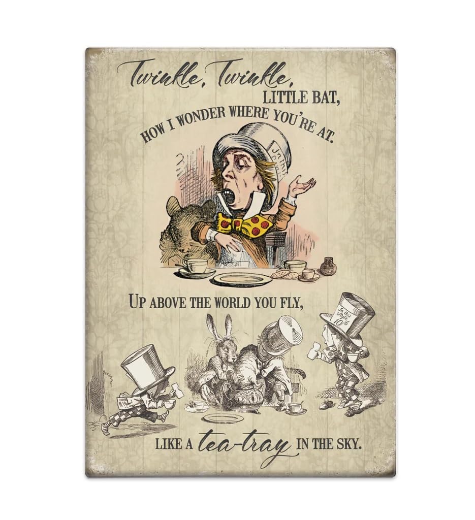 Fridge Magnet (65 x 90 mm) - Alice in Wonderland - Twinkle Twinkle Little Bat