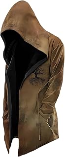 Men's Hooded Cardigan Viking 3D Tattoo Print Fenrir Wolf Celtic Knot Retro Fashion Valhalla Medieval