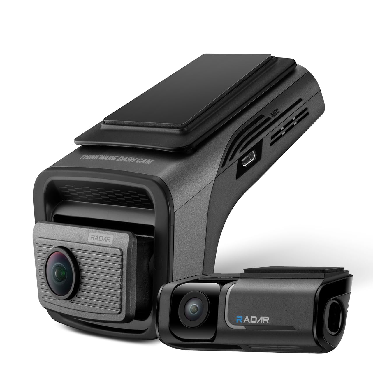 Thinkware U3000 PRO Dash Cam - 4K UHD 2160p Front & 2K QHD Rear Car Camera - Built-in GPS, Super Night Vision 4.0, Hardwire Lead For Battery Safe Radar Parking Mode - 64GB SDCard - Android/iOS App