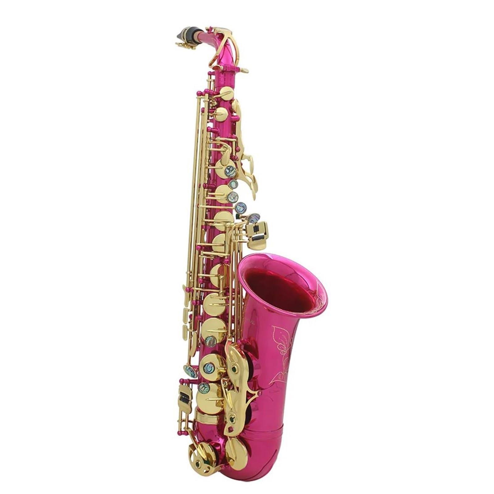 Saksofon Profesjonalny Zestaw Saksofonu Altowego Eb W Kolorze Różowego Złota Z Pokrowcem Na Gitarę SzczotkąDo Czyszczenia Ustnika I Innymi Akcesoriami(Saxophone set 2)