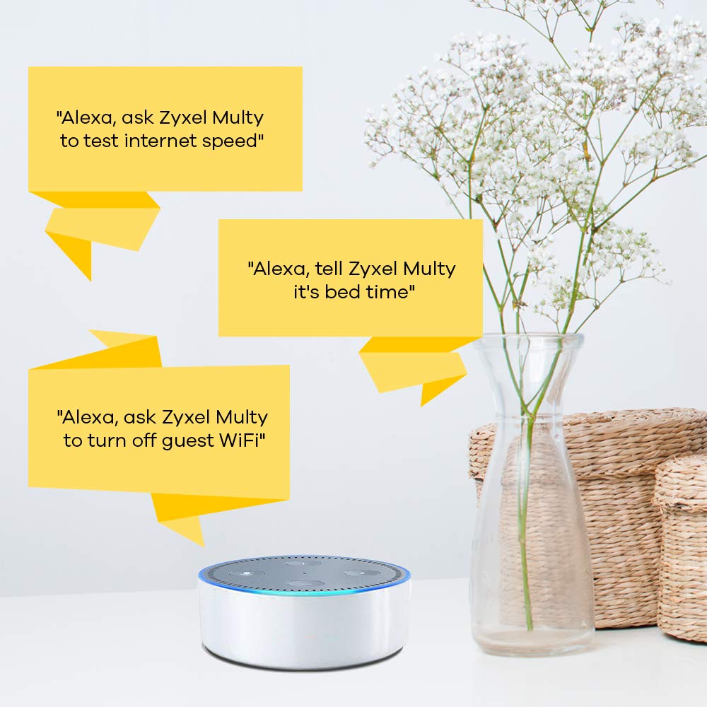ZyXEL Multy Tri-Band WLAN-System für das Gesamte Zuhause - AC3000 Router und Mini System-Erweiterung - Bis zu 418 m² Reichweite [WSQ50-EU0202F]