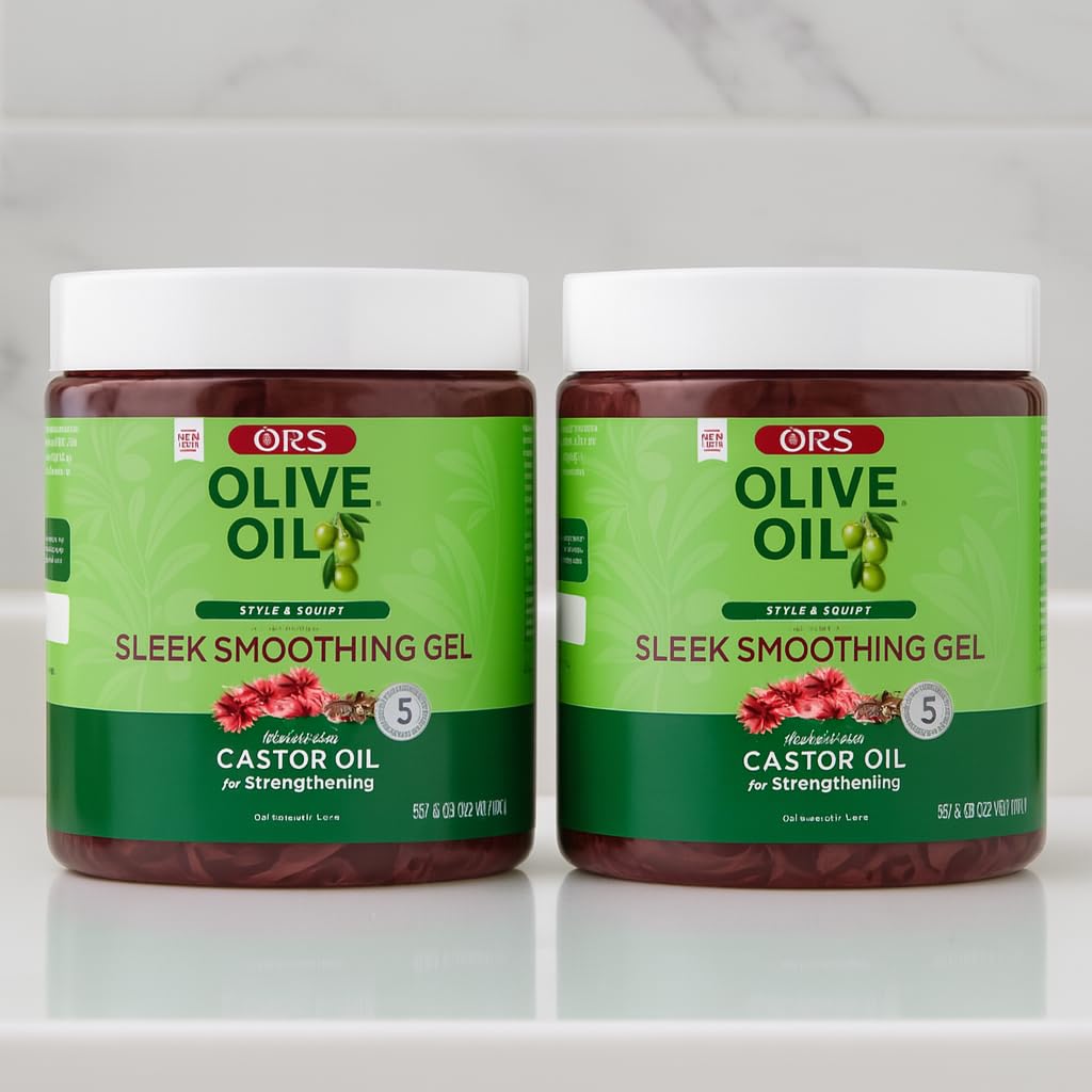 ORS Olive Oil Style & Sculpt Ultra HD Sleek Smoothing Gel with Castor Oil 20 Ounces (Pack of 2)