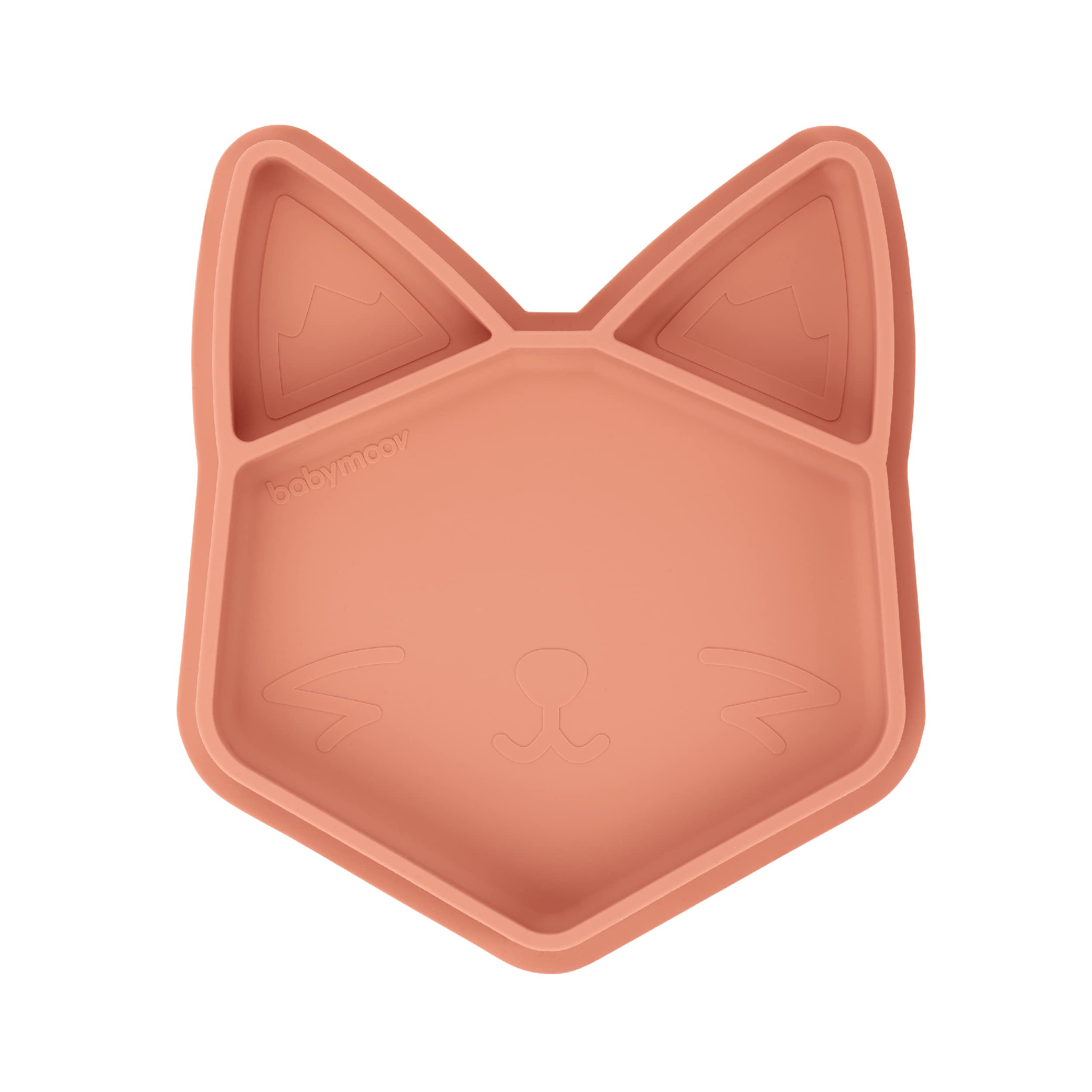 Babymoov Assiette silicone compartimentée ISY PLATE Renard Terracotta