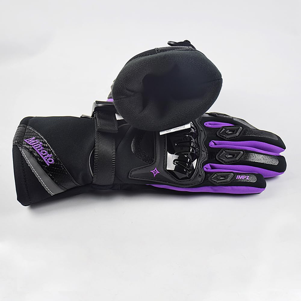 Guantes de motocicleta, resistentes al viento, impermeables, guantes de moto para mujer, guantes de equitación para pantalla táctil, guantes de motocross, invierno para mujer