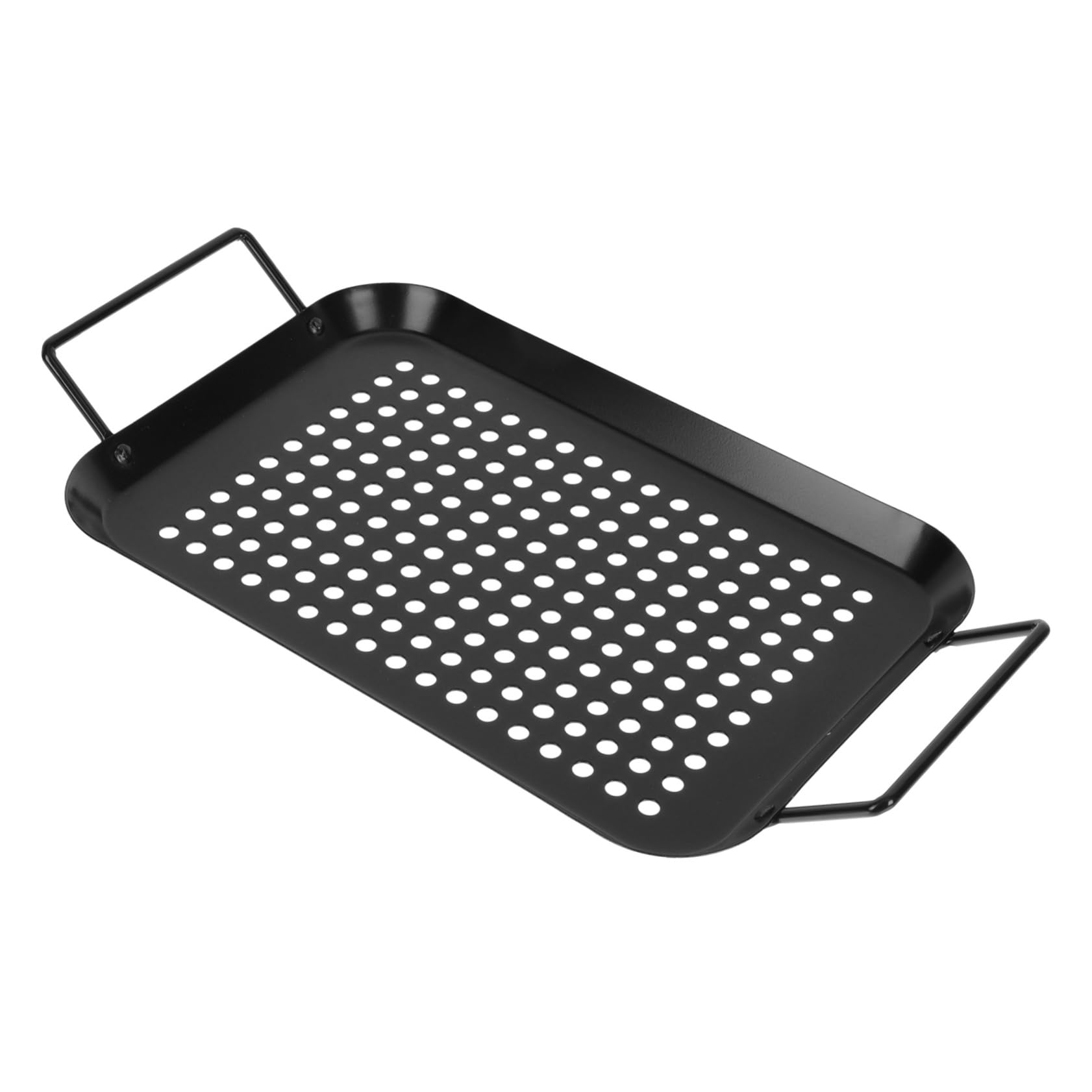 Generic 1Pc Non-Stick Grill Mats Barbecue Tray BBQ Grill Plate Handles and Drain Holes for Easy Cleaning