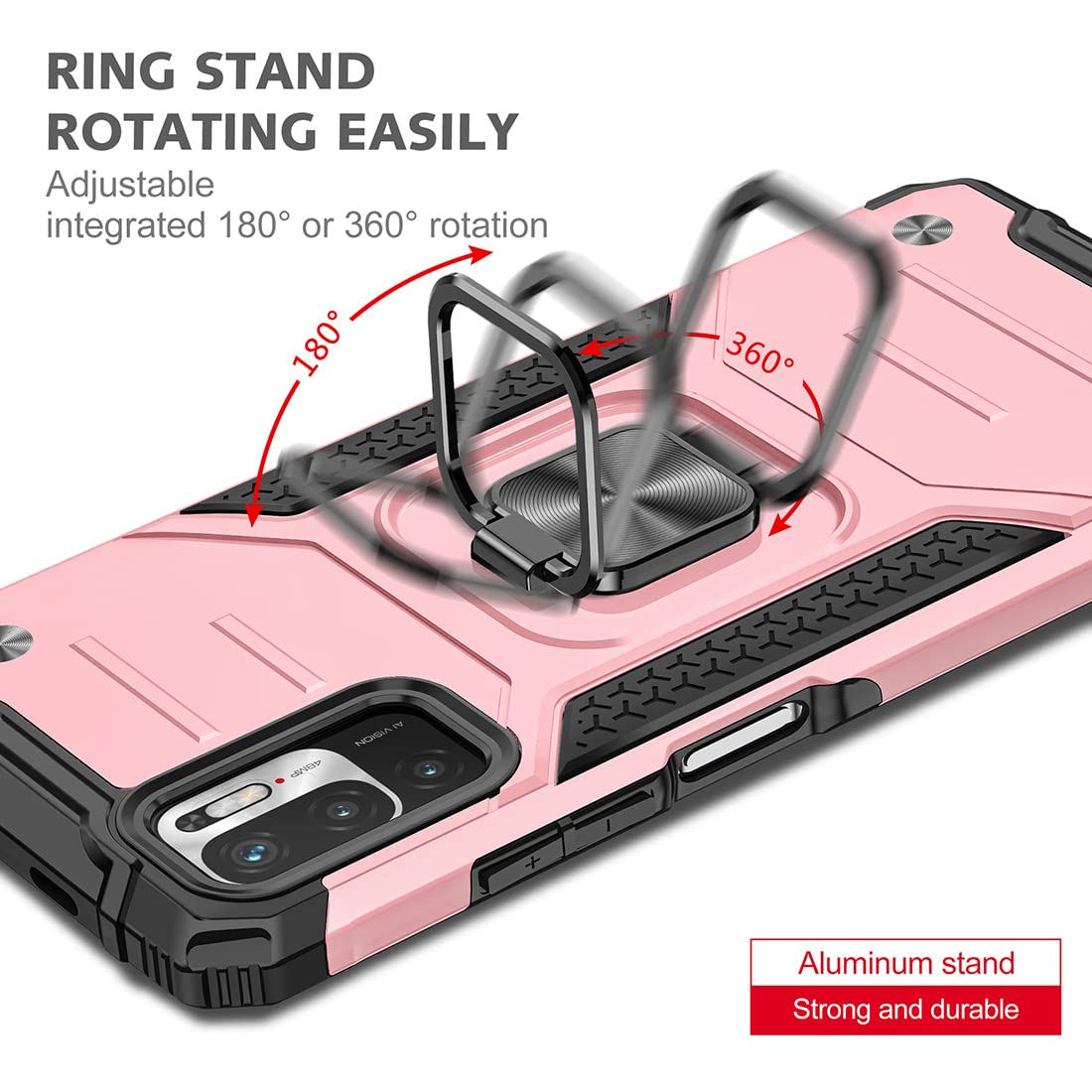 Asuwish Cover per Xiaomi Redmi Note 10 5G/Poco M3 Pro