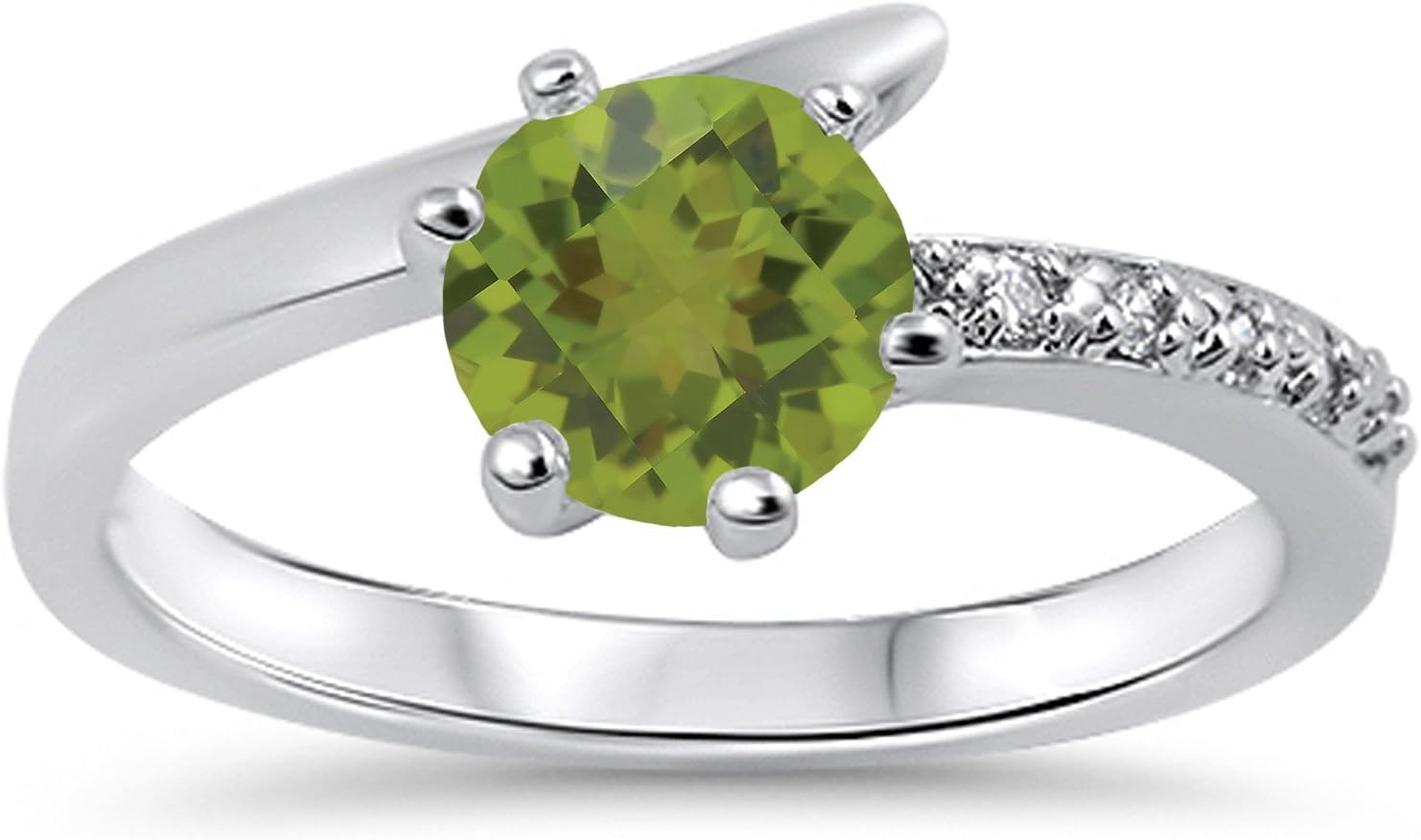 CHOOSE YOUR COLOR Sterling Silver Round Ring