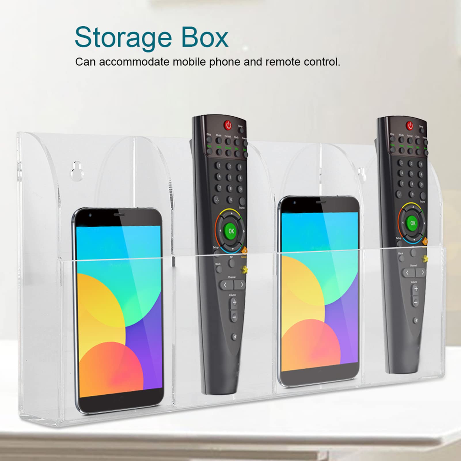Amazon｜リモコンラック、リモコン 収納 壁掛け 4グリッド ホルダー 