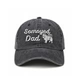 Soft Baseball Cap Embroidered Hat Samoyed Dad Dog Arctic Spitz Vintage Hats Washed Baseball Caps