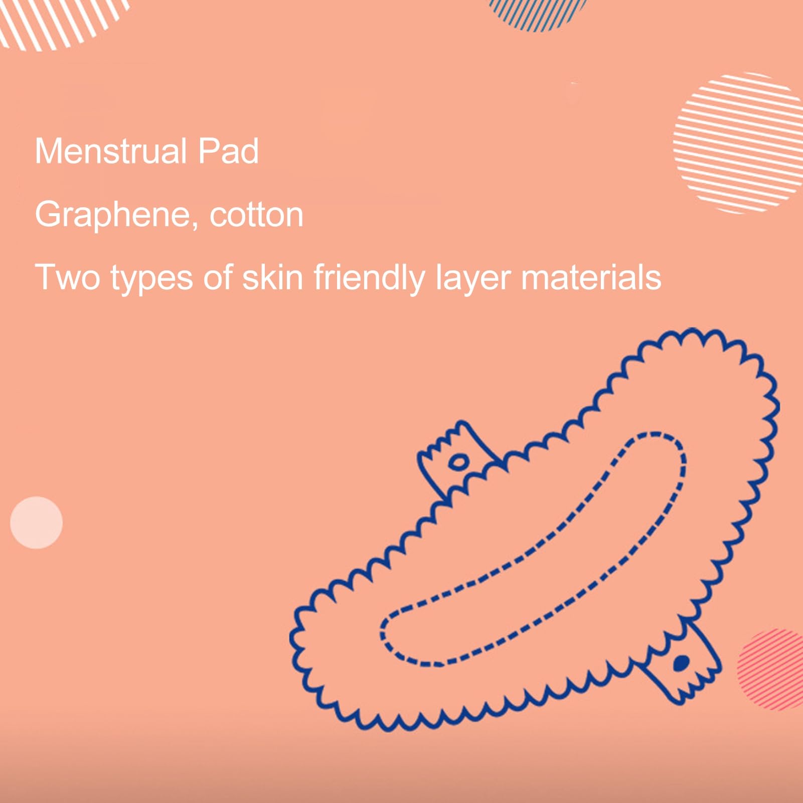 4 Stück Graue, Auslaufsichere, Atmungsaktive, Waschbare Damenbinden aus Graphen – Superweicher Stoff, Sehr Saugfähig, für Frauen, Universell für Menstruierende Frauen (M)