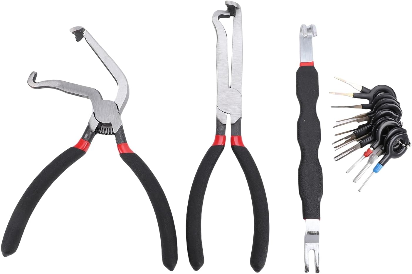 RiToEasysports Electrical Disconnect Pliers, Carbon Steel Automotive Connector Removal Tool with Anti Slip Handle for Cars Trucks, Multifunctional Repair Kit