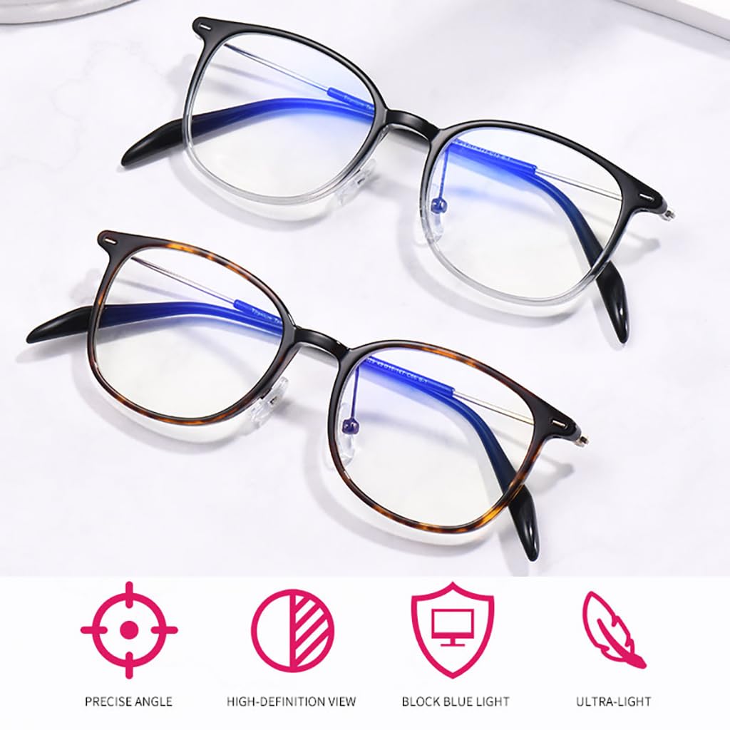 JIETIAN Okulary do czytania dla kobiet HD z filtrem światła niebieskiego Modne okulary do czytania, soczewki asferyczne z żywicy 1,56 Ultralekka oprawka TR90,03,+1.5