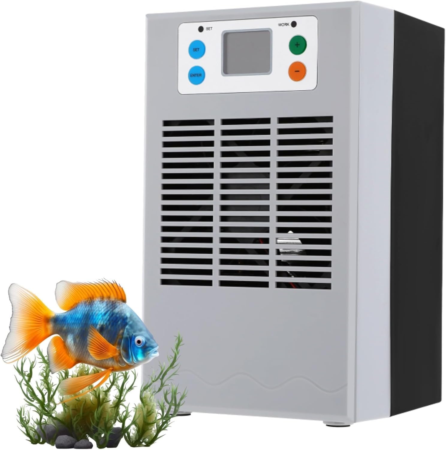 Aquarium Chiller, 30L/7.93GAL Water Chiller with Water Pump,12V 100W Hydroponics Water Cooler Fish Tank Chiller, Constant Temperature Cooling System for Fish Tank, Jellyfish, Coral