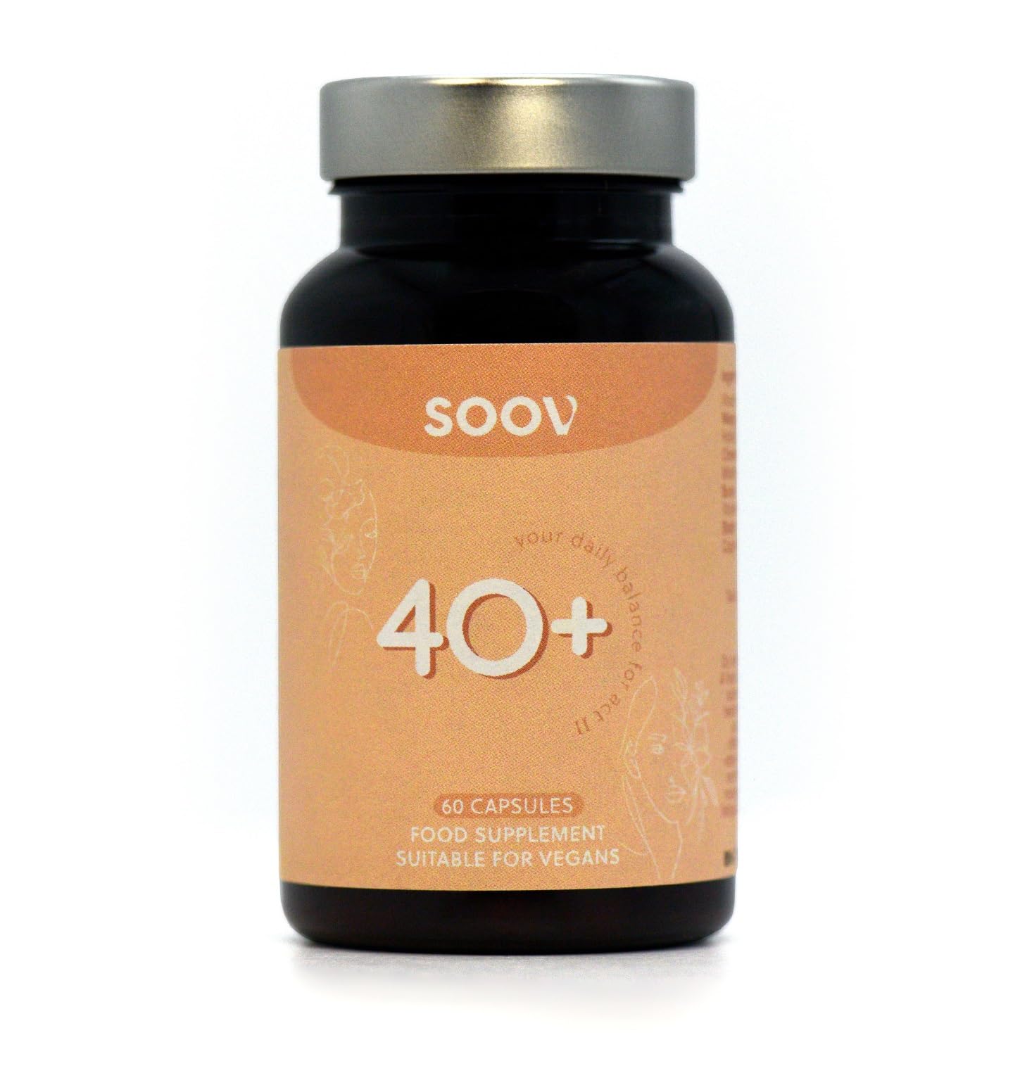 Soov 40+ Perimenopause Multivitamin for Women - Natural Hormonal Balance & Energy Support - 60 Vegan Capsules