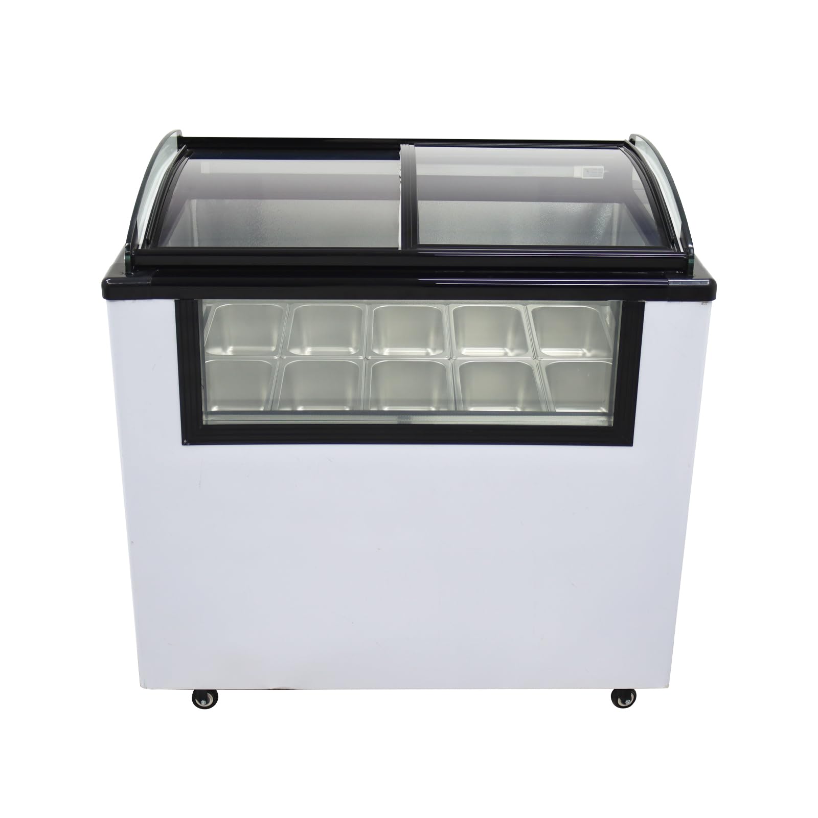 HayWHNKN Gelato Dipping Cabinet Freezer 12 Pan Gelato Freezer Display Case Ice Cream Dipping Cabinet 110v 170L