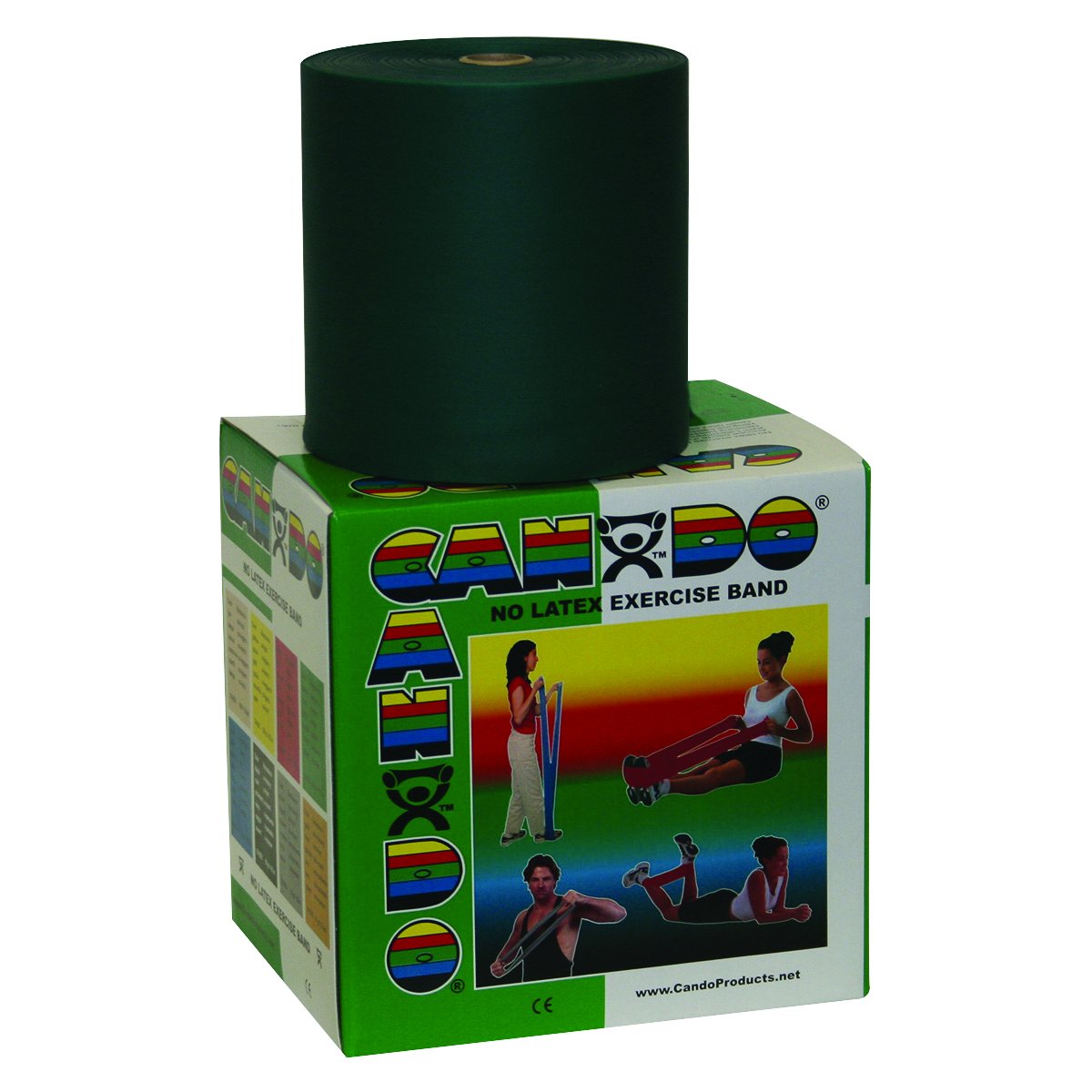 FAB105625 - Fabrication Enterprises, Inc. CanDo Latex-Free Exercise Band, Black, 50 Yard Dispenser