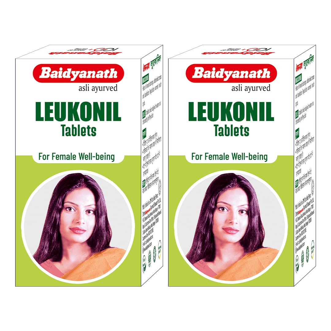 BAIDYANATH Leukonil - 50 Tablets (Pack of 2) | Ayurvedic Supplement with Ashwagandha, Tribang Bhasm, and 20+ Herbs for General Health, 100 Grams