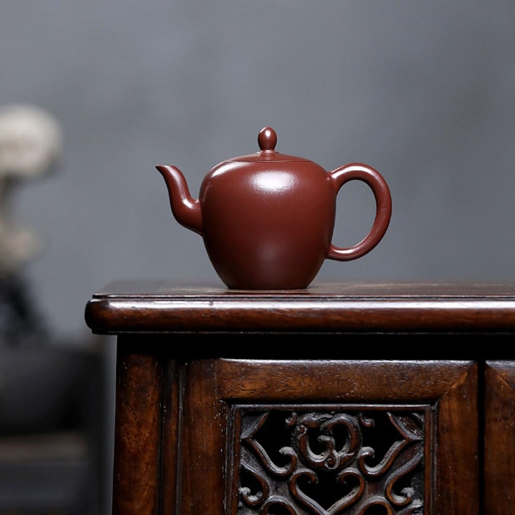 Tetera Infusiones Tetera Pequeña Original De Arcilla Morada Y Roja Con Un Hermoso Hombro, Ideal For El Salón Té En Casa O Una Sola Teapot