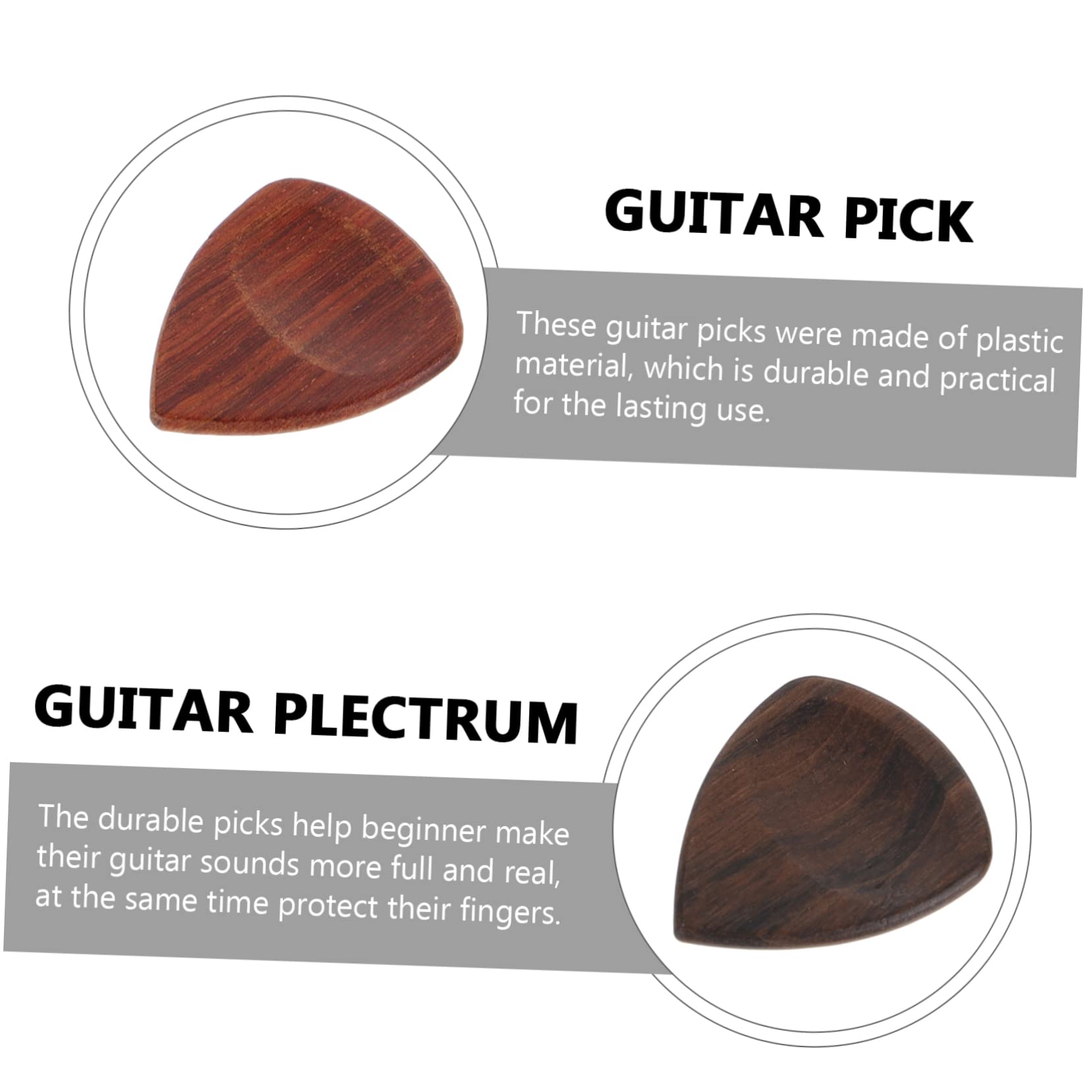 ifundom 12 Pièces Médiators en bois pour guitare guitar pick médiator acoustique médiator de guitare jazz protège-doigts de médiators de basse d'instruments de musique