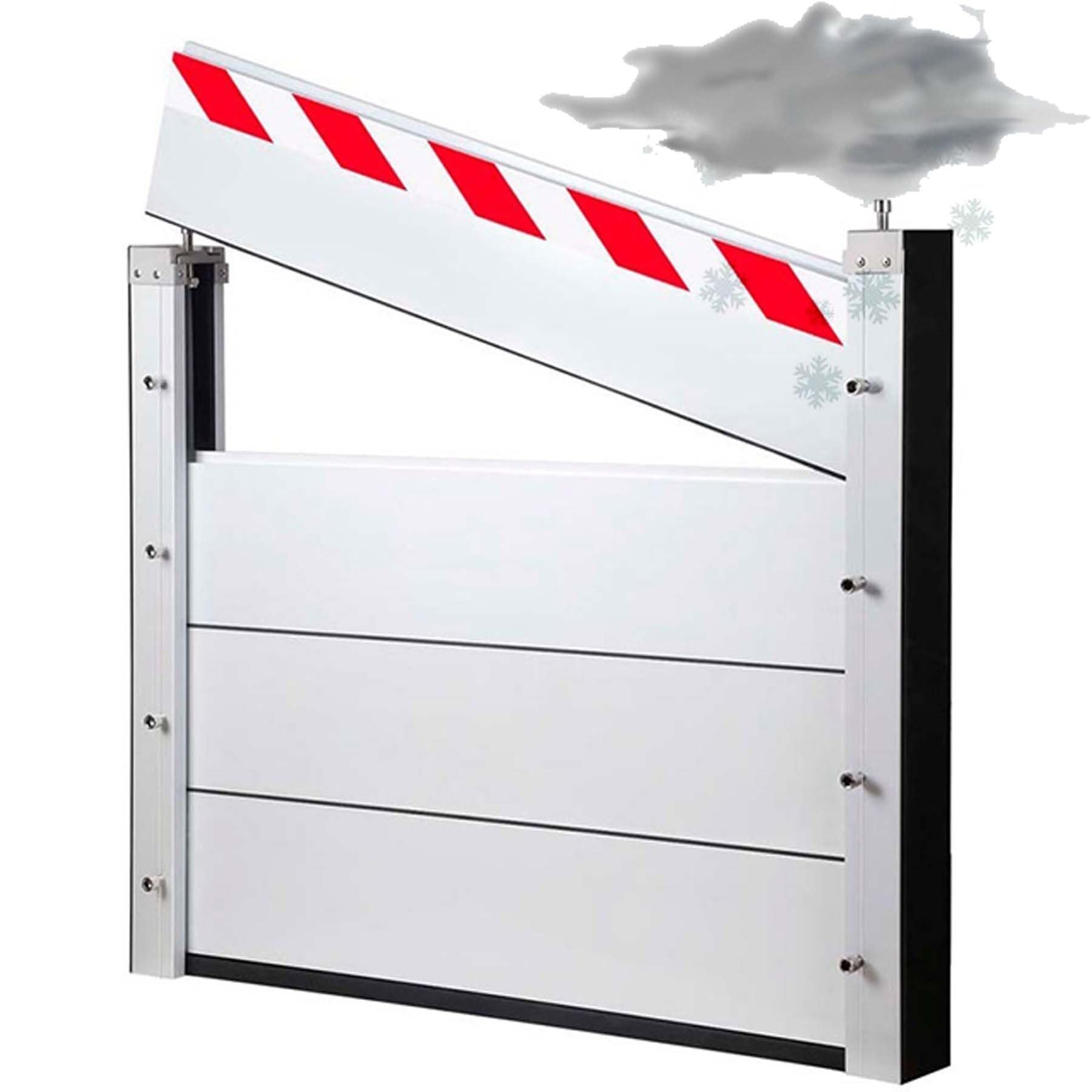 Barrière anti-inondation amovible pour sécuriser l'entrée de la maison