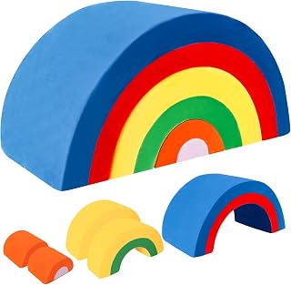 Toddler Climbing Toys Indoor，5-Piece Soft Play Set, 36" Large (BLUE) | Safe 28D foam for 1-3 toddlers. 12+ layouts, 36" arch, non-slip base. Ideal for rainy days and small apartments.