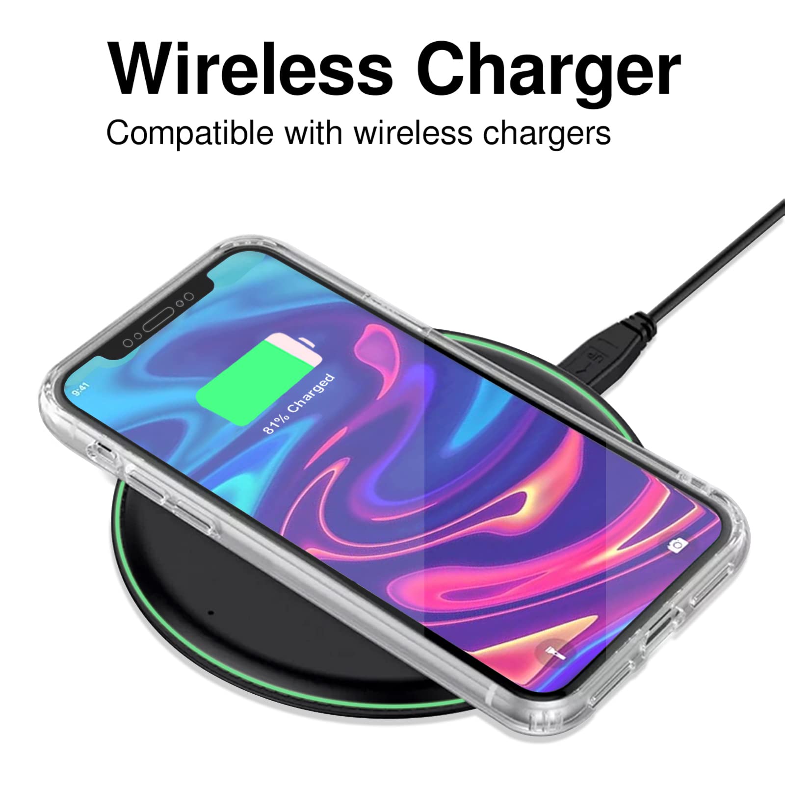 TBOC Cover Compatibile con iPhone 12 [6.1 Pollici] - Custodia [Trasparente] Completa Copertura Integrale [Silicone TPU] Protezione Totale [360 Gradi] Full Body Anteriore Posteriore Sottile