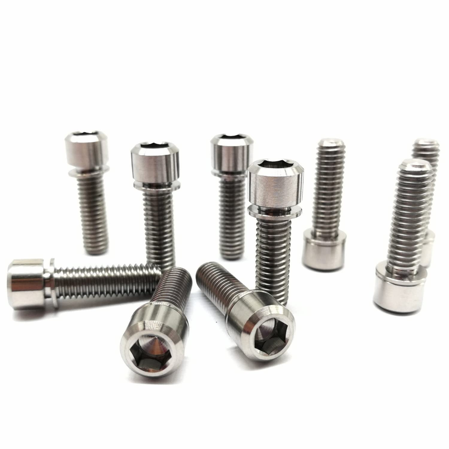 M8x40 Passo 1.25 Bullone Flangiato Testa Esagonale In Titanio M8x40 Mm - Passo Filo 1,25 - Per Moto E Applicazioni Leggere Bullone M8x40 Passo 1.25